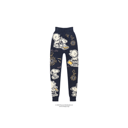 スロギー Warmer SNOOPY G083 9分丈ニットパンツ(M-LL) sloggi G083 KPT(9) （ブルー）｜詳細画像