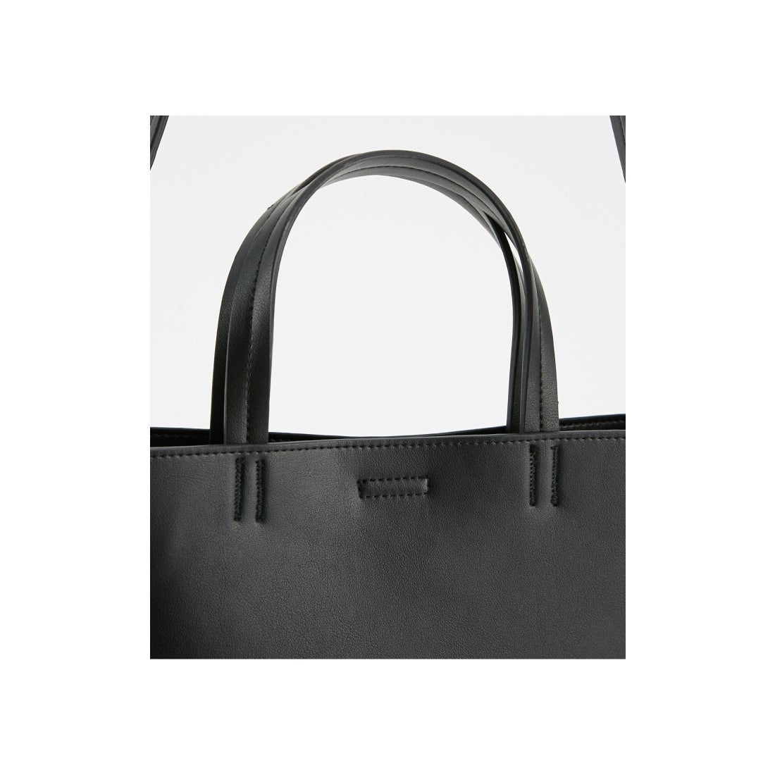 SLY スクエアフェイクレザートートBAG ブラック -靴＆ファッション通販 