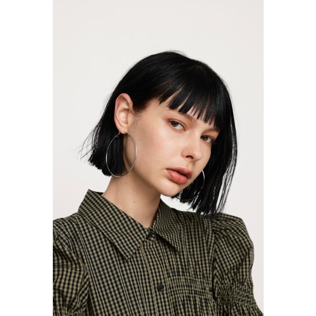 THIN HOOP ピアス SLV