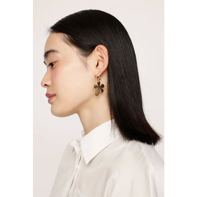 FLOWER CHARM ピアス GLD