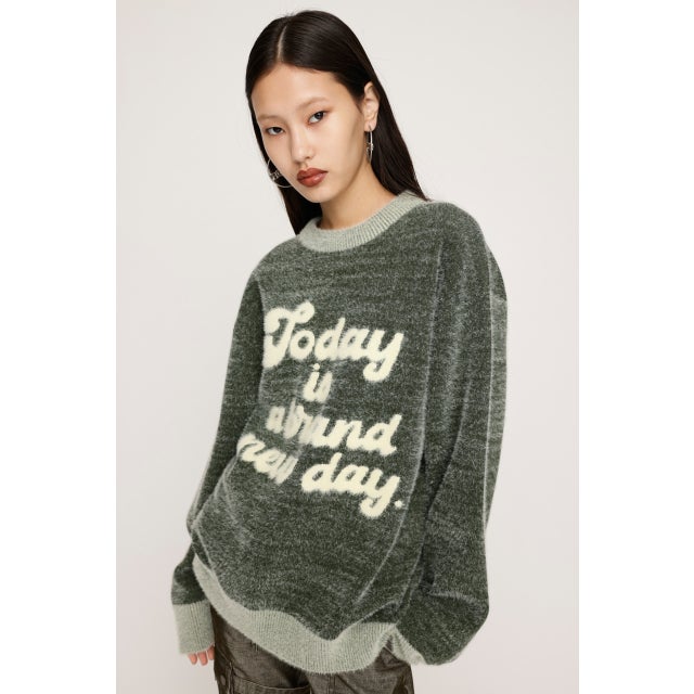 JQ LOGO MINKY LOOSE KNIT トップス M/KHA7