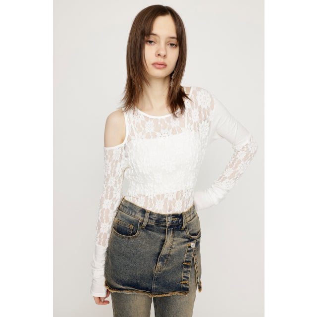 HOLE LACE トップス IVOY3