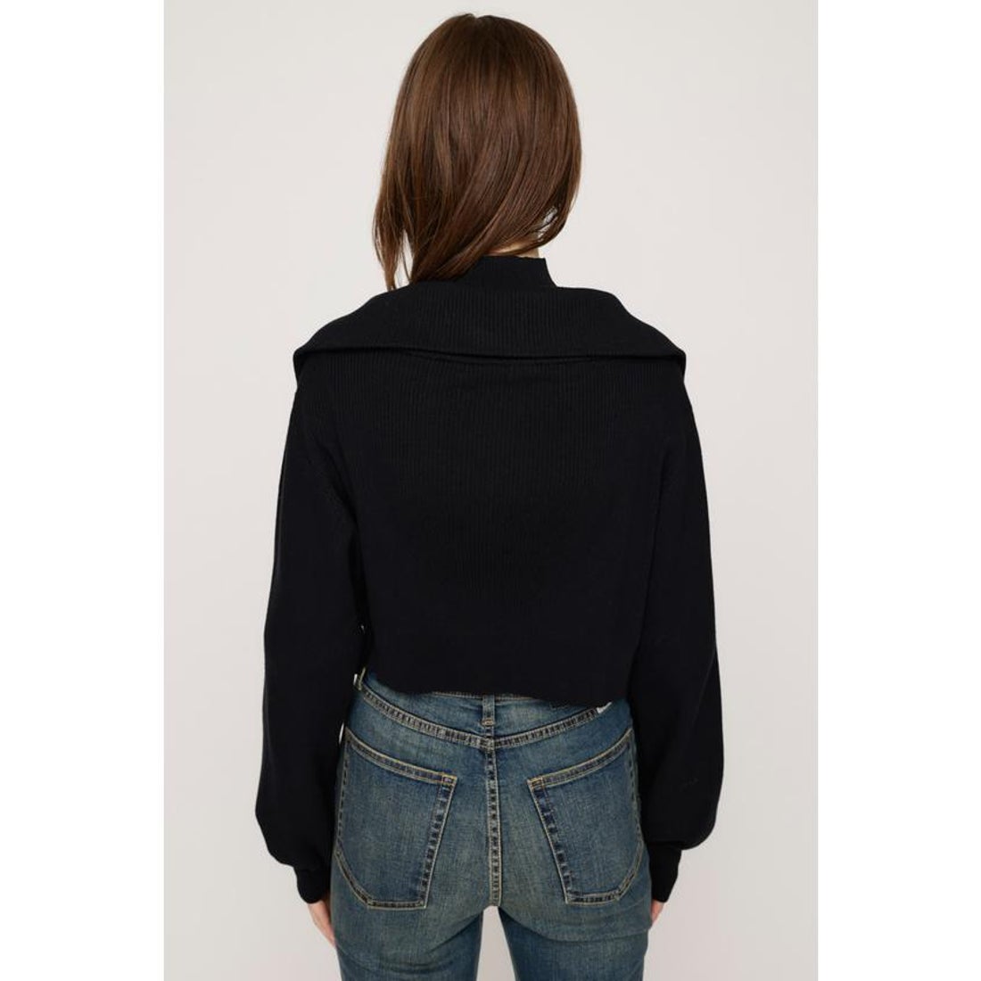 スライ SLY COLLAR ZIP CROP 2P トップス （L/BLU1） - ファッション