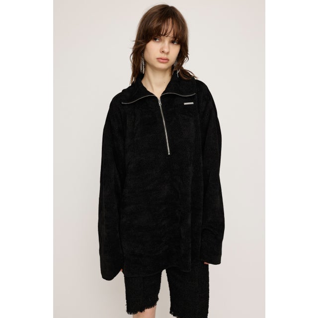 MOLE HALF ZIP STAND チュニック BLK