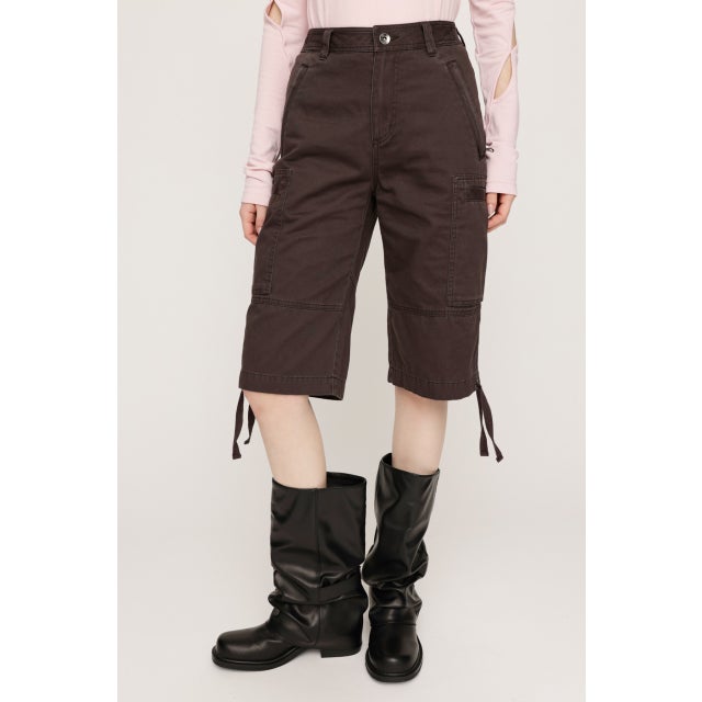 L／W WASHED MIDDLE ショートパンツ D/BRN3