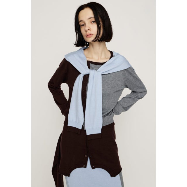 SLEEVE DOCKING KNIT トップス M/BLU7