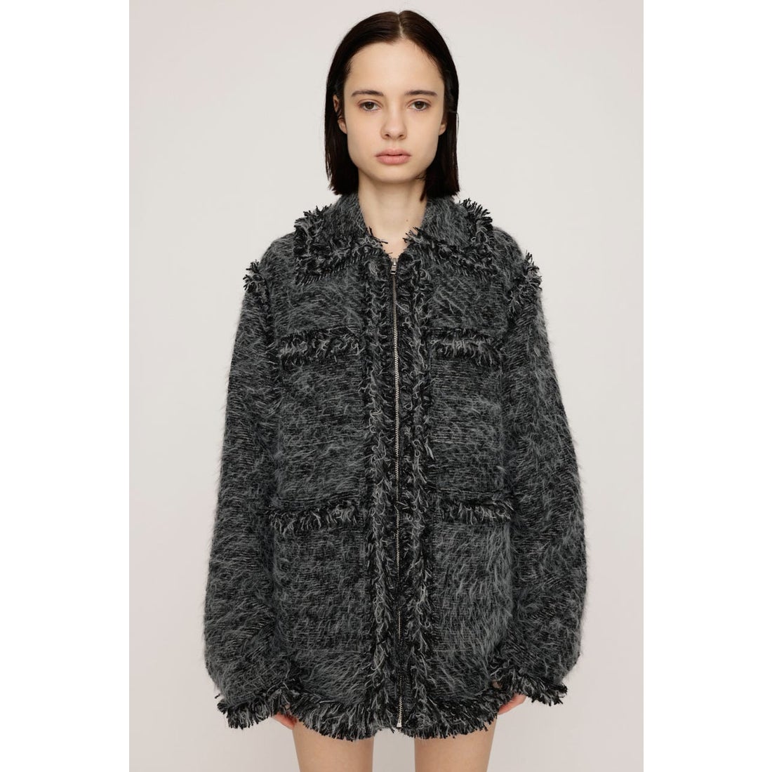 スライ SLY FLUFFY TWEED ジャケット （BLK） - ファッション通販 