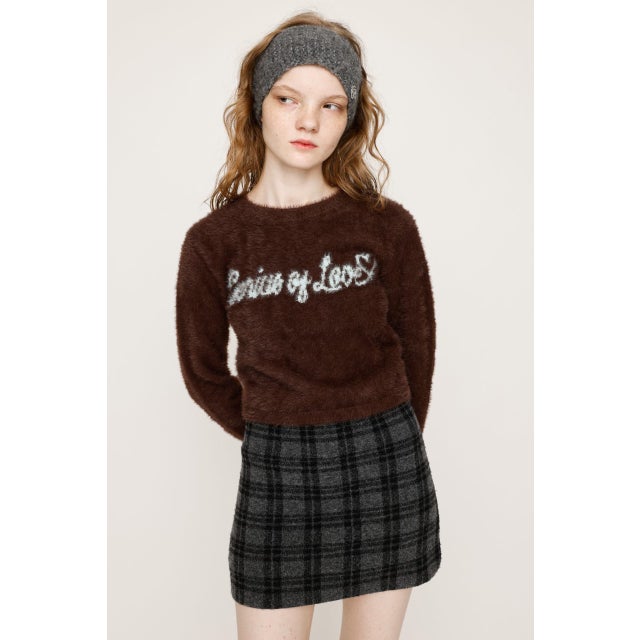 SHAGGY YARN LOGO C／N トップス BRN