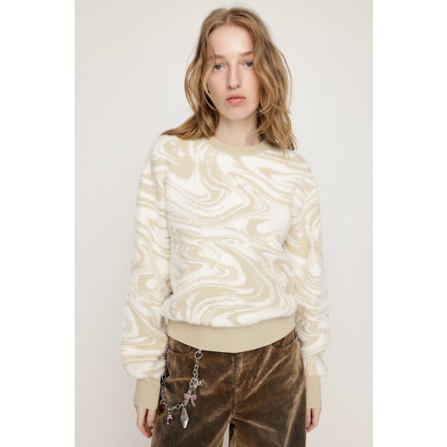MIX SHAGGY MARBLE トップス IVOY3