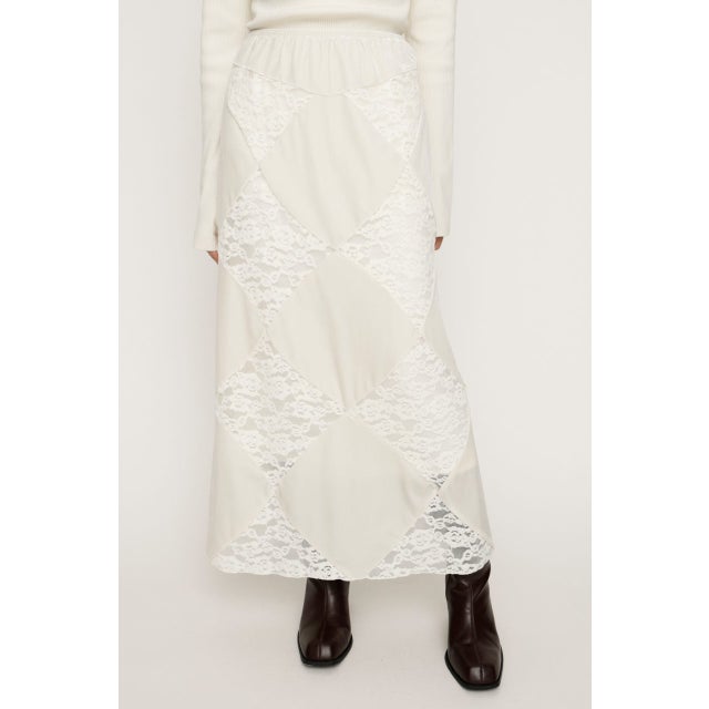 VELOUR ロングスカート O/WHT1