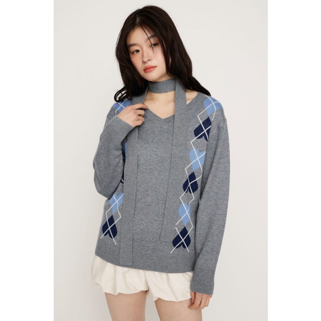 ARGYLE JQ トップス T.GRY