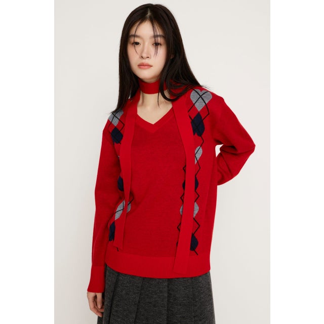 ARGYLE JQ トップス RED