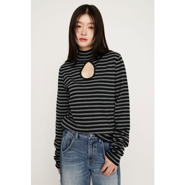 H／N KNIT チュニック M/BLK7