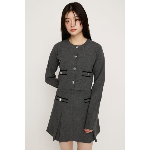 MILANO RIB KNIT カーディガン T.GRY
