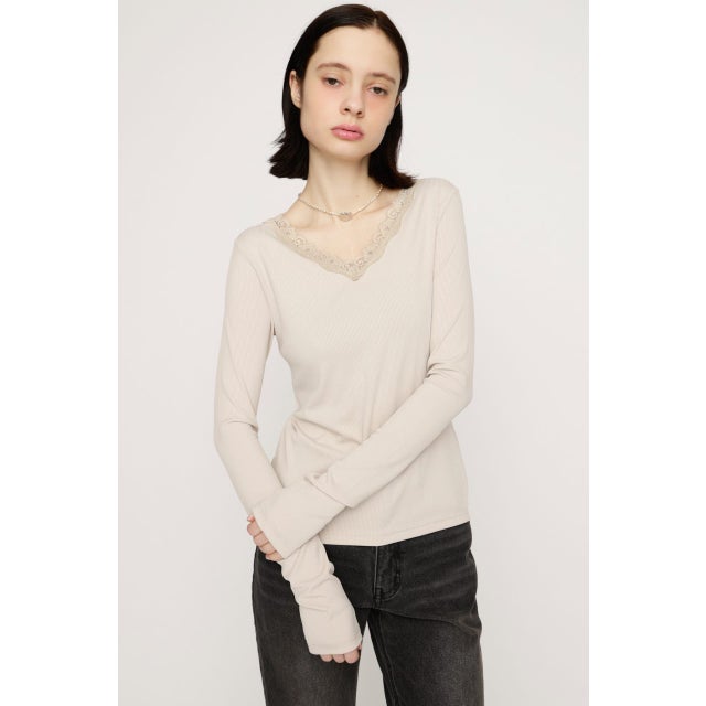 LACE DOCKING CUT トップス IVOY3