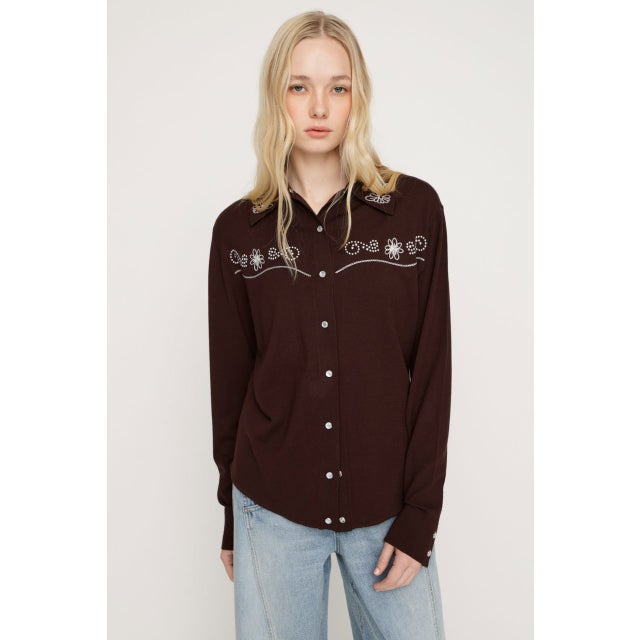 WESTERN STUDS KNIT シャツ BRN
