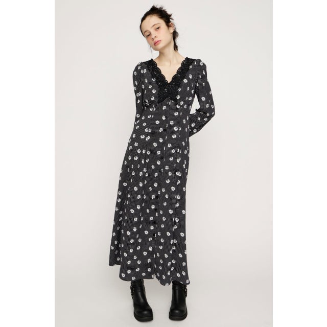 DOT GARDEN RETRO ドレス M/BLK7