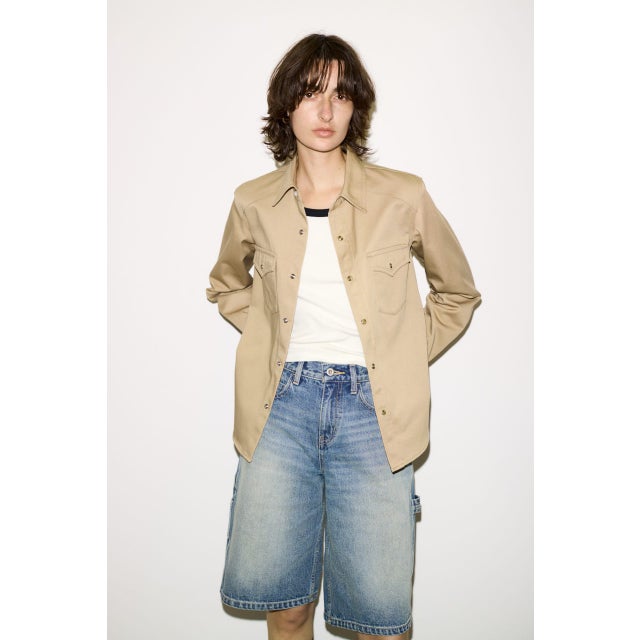 PK LONG SLEEVE TWILL シャツ BEG