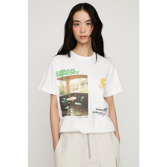 PHOTO LOGO Tシャツ WHT