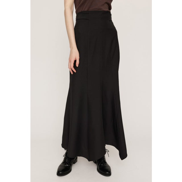 SKINNY MERMAID HEM ロングスカート BLK