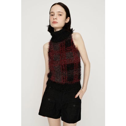 SHAGGY CHECK H／N ニット M/BLK7｜詳細画像