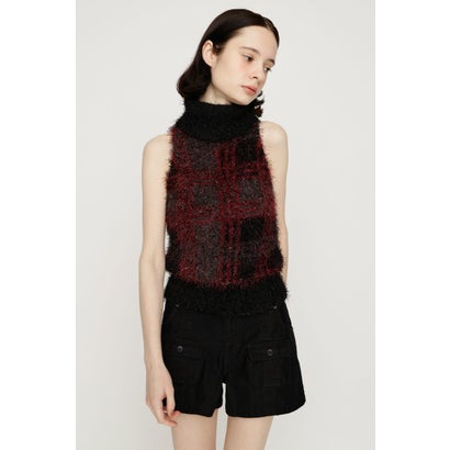 SHAGGY CHECK H／N ニット M/BLK7｜詳細画像