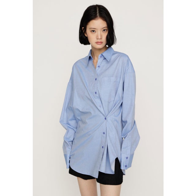 MANYWAY ASYMMETRY シャツ BLU