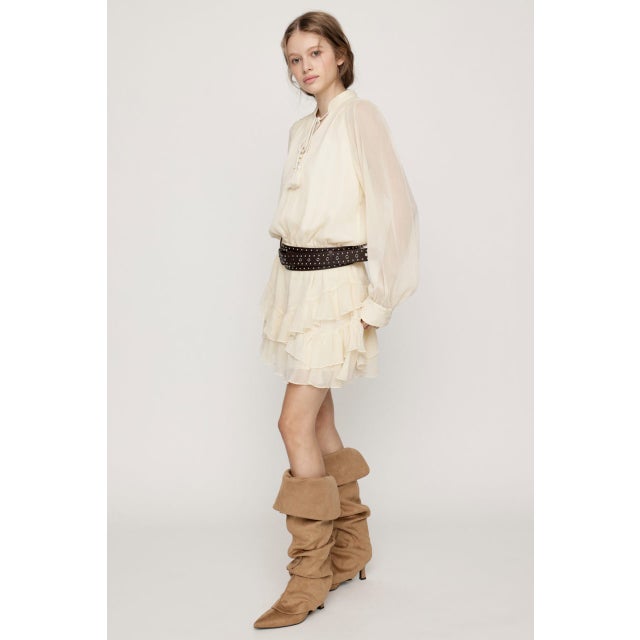 STAND TASSEL FRILL ショートワンピース IVOY3