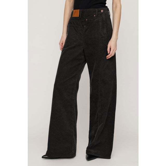 BACK TO FRONT CORDUROY パンツ L/BLK1