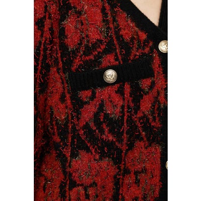 JQ TWEED KNIT カーディガン M/RED7｜詳細画像