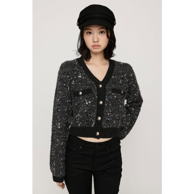 JQ TWEED KNIT カーディガン M/GRY7