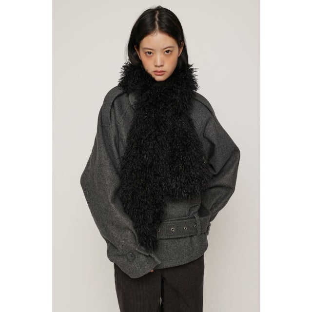 F／FUR マフラー BLK