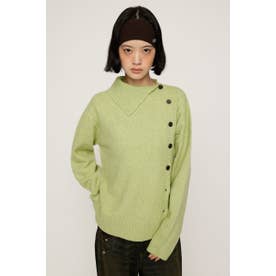 ASYMMETRY FRONT BUTTON トップス MINT