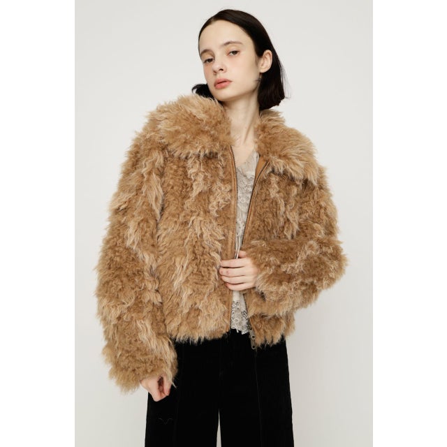 CURL F／FUR SHORT ブルゾン BEG
