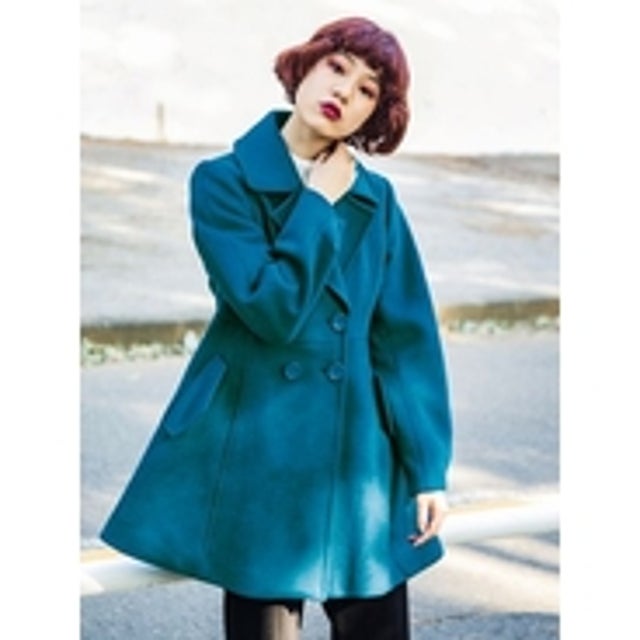 SLY ビッグカラーフレアコート ブルー -ファッション通販 FASHION WALKER