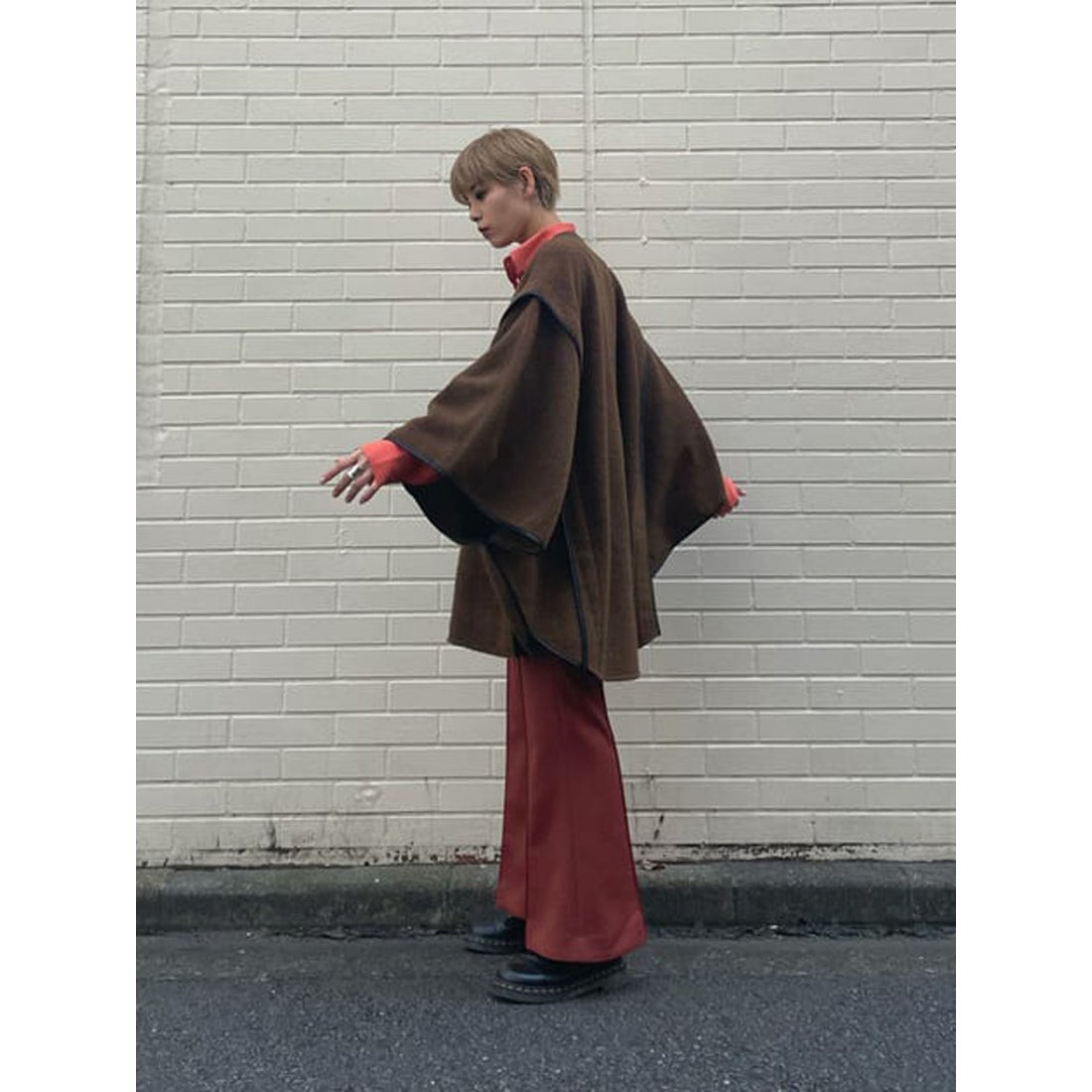 SLY WOOL BLEND PONCHO コート BRN -ファッション通販 FASHION WALKER