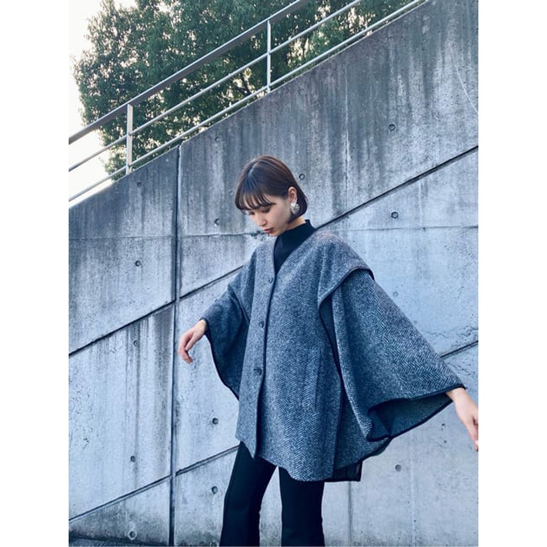 SLY WOOL BLEND PONCHO コート マルチ(混色) -ファッション通販 
