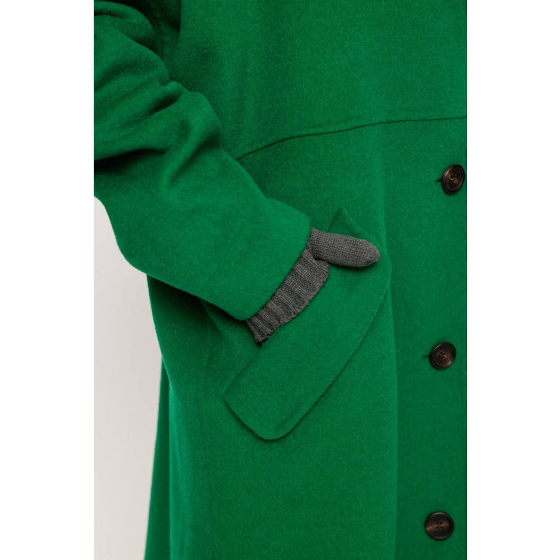 SLY STAND OVER WOOL MIX コート GRN -ファッション通販 FASHION WALKER