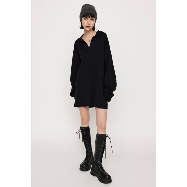 COLLAR KNIT ショートワンピース IVOY3