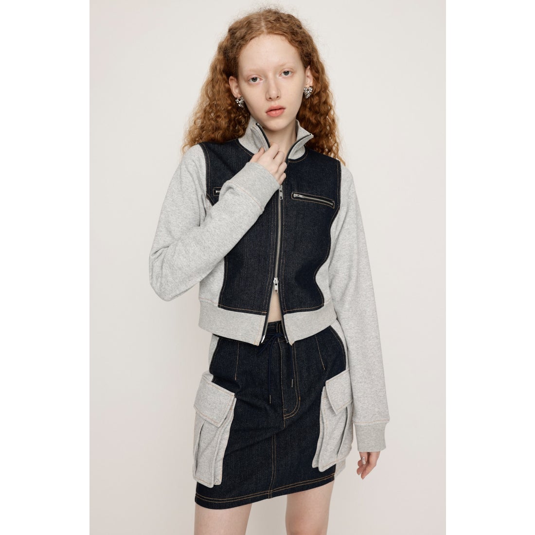SLY COMBI COMPACT CUT トップス GRY -ファッション通販 FASHION WALKER