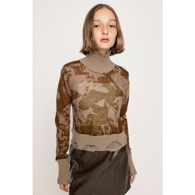 SHEER GLITTER JQ トップス M/KHA7