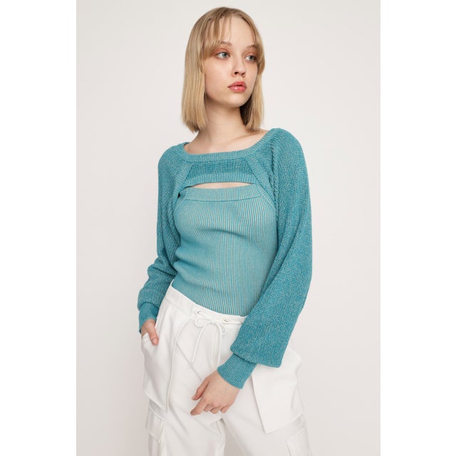 2P BOLERO HG トップス BLU