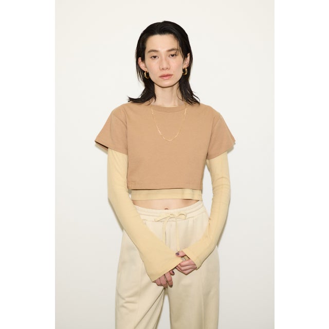 2P LAYERED トップス BEG