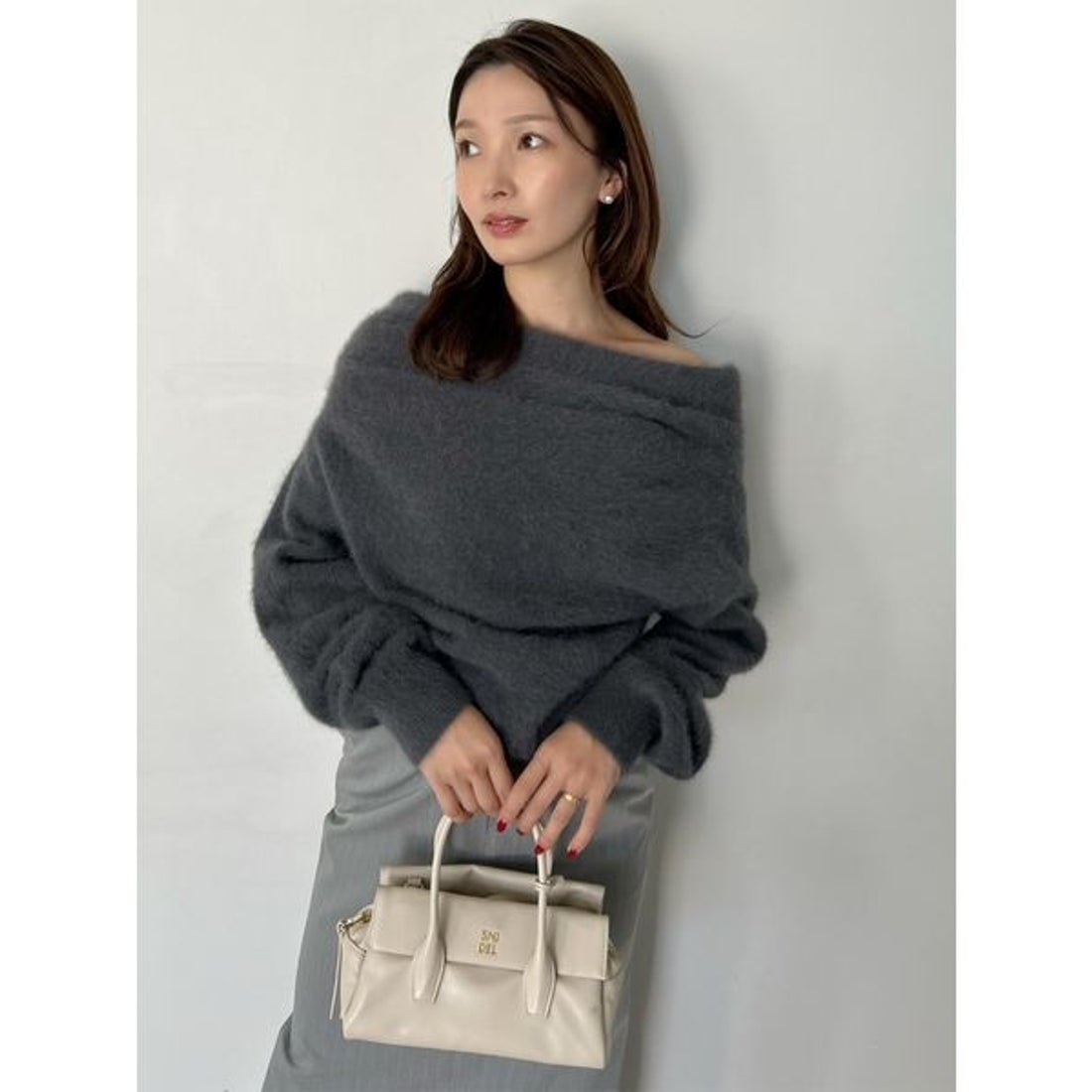 スナイデル SNIDEL フラップボストンバッグ （BLK） - ファッション
