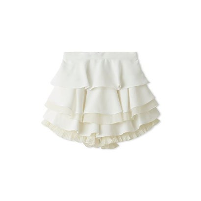 【WEB限定】レイヤードフリルスカショーパン （WHT）｜詳細画像