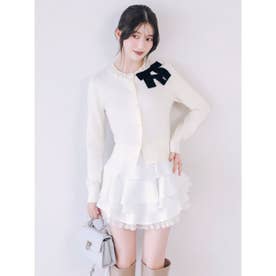 【WEB限定】レイヤードフリルスカショーパン （WHT）