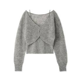 ニットキャミセットモヘアカーデ （GRY）