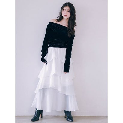 スナイデル SNIDEL 【WEB限定】カシュクールベロアドッキングワンピース （PNK）｜詳細画像