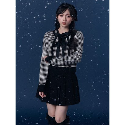 ランダムプリーツミニスカショーパン （BLK）｜詳細画像