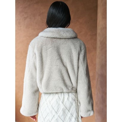 スナイデル SNIDEL ステンカラーショートファーコート （GRY）｜詳細画像